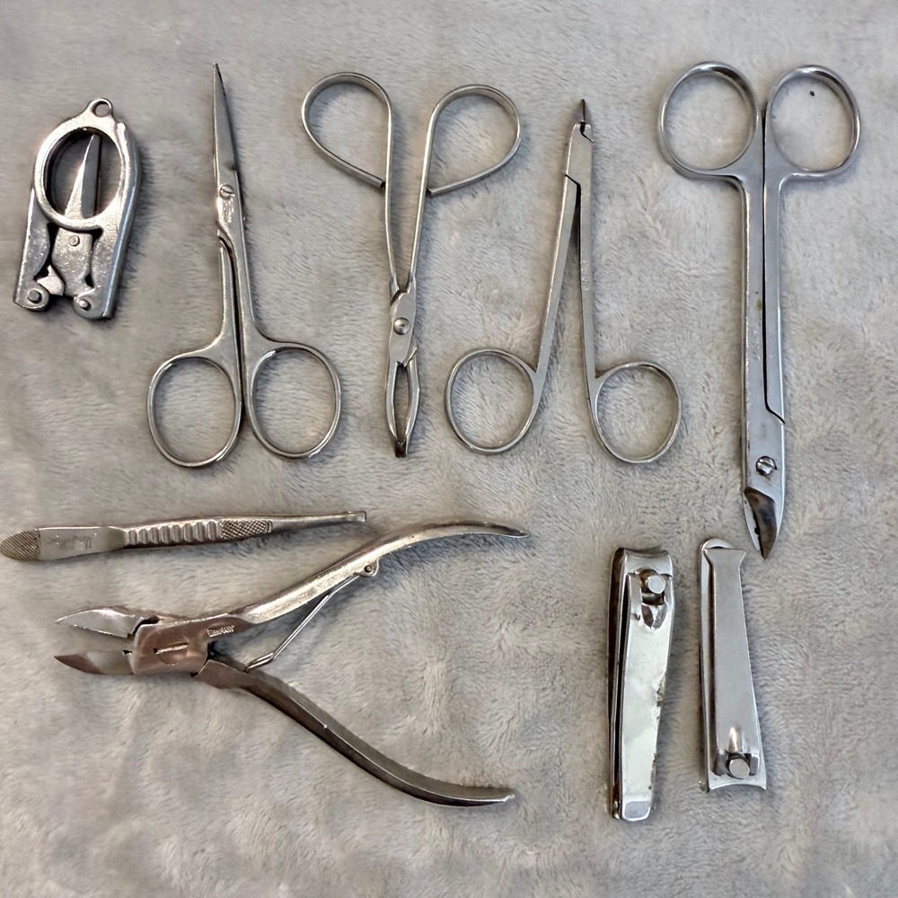 Vintage Manicure Pedicure Tool Lot La Cross Germany W Germany Italy Scissors